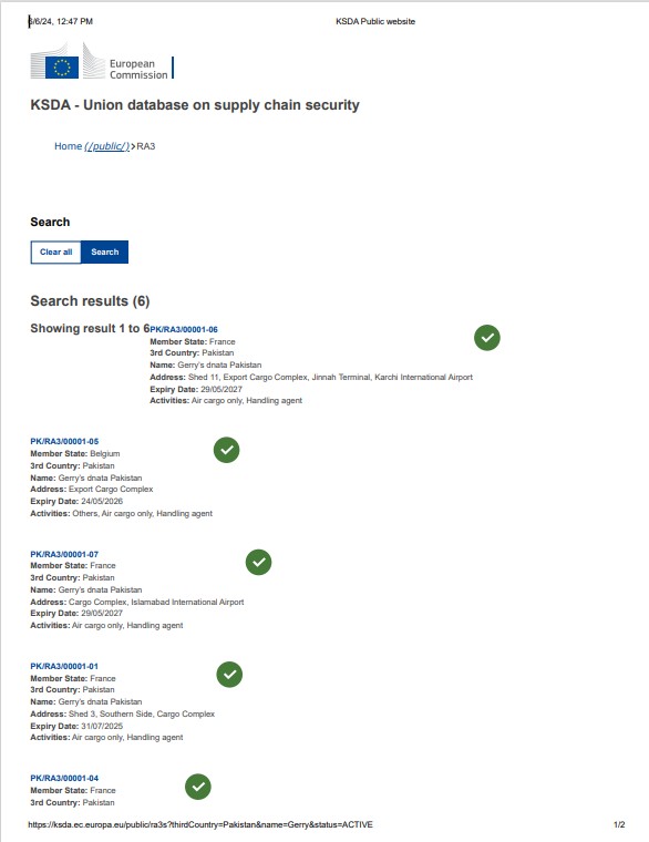 Cargo Certification 7